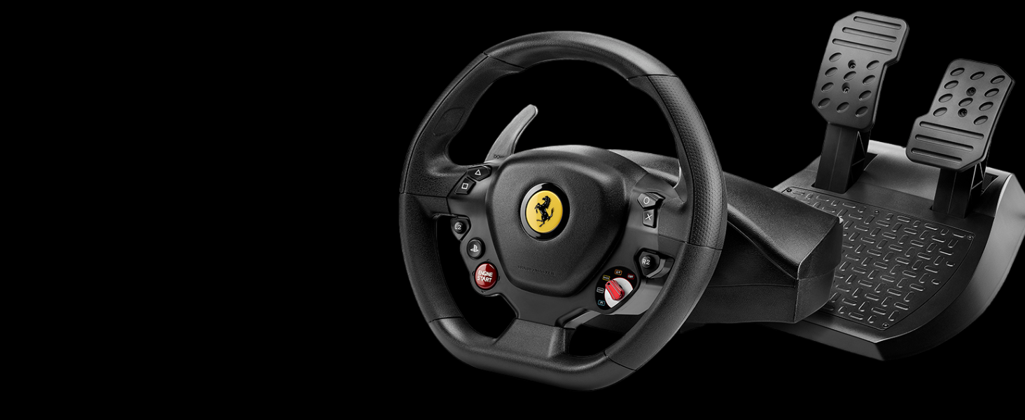 Руль Thrustmaster T80 RW Ferrari 488 GTB для PlayStation - Реалістичне водіння та перемога на трасі