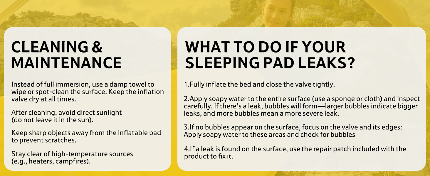 Каремат надувний Naturehike Yugu, 3.5 см, компактний, для кемпінгу, трекінгу та спорту (жовтий, форма