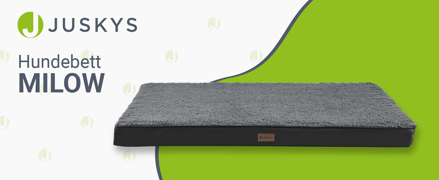 Ортопедичне ліжко для собак Juskys Milow, 76x51 см, сіре - м'яке та стабільне, знімний та пральний чохол - подушка для собак, килимок для маленьких собак