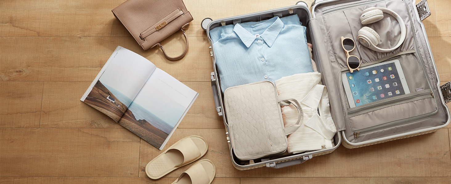 Сумка для косметики та туалетних аксесуарів Lifewit для подорожей, велика органайзер з гачком, прозора кишеня для гігієнічних засобів, світло-зелений (світло-сірий, M)