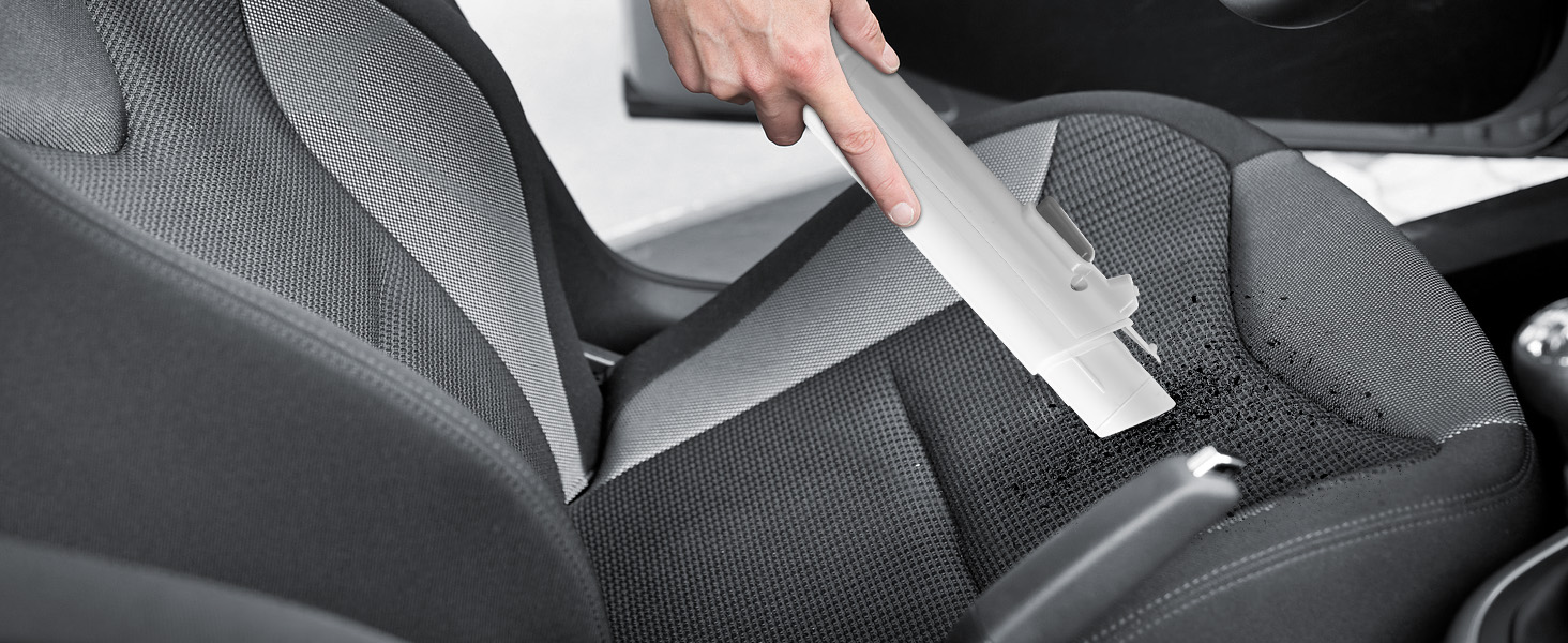 Апарат для чищення м'яких меблів та килимів: волого-пилосос, 450W, з щіткою для шерсті тварин. Підходить для диванів, килимів, автосидінь та сходів (біло-сірий)