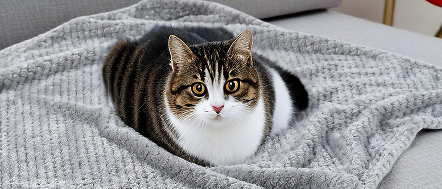 SLSON Деки для собак та котів, м'які, двосторонні, 70x100 см (фіолетовий, чорний, синій)