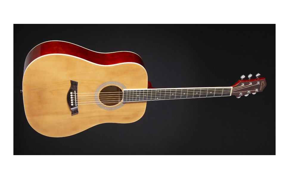 Акустична гітара Red Hill D-1-CE Dreadnought з Cutaway, електроакустична, липа, чорний колір