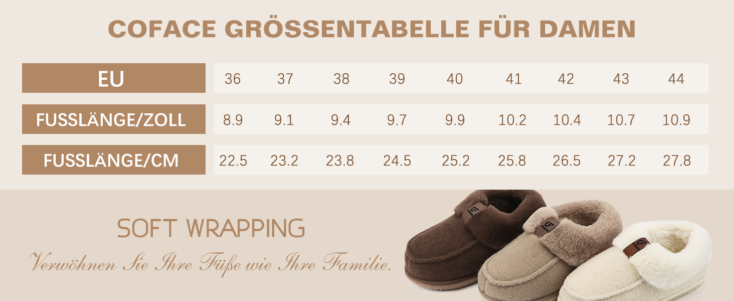 COFACE жіночі домашні тапочки з пом'якшувачем, закриті, зимові, теплі, пухнасті, з фетру, з підкладкою з хутра, нековзні, для дому, фетрові тапочки, розмір 39 EU, бежеві