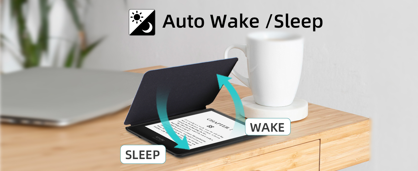 Чохол WALNEW для Kindle Paperwhite 11 (M2L3EK, M2L4EK), чорний, з авто-вимиканням