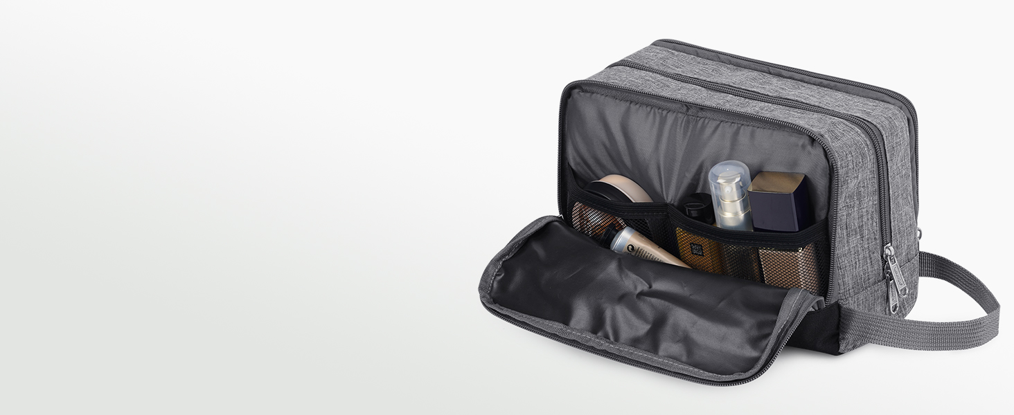 Чоловічий туалетний аксесуар WANDF для подорожей - Косметичка-органайзер для подорожей, Джинсовий сірий