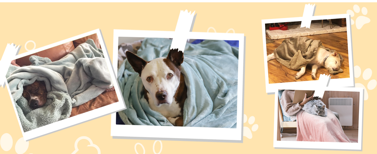 М'яка ковдра для домашніх тварин з флісу, Sherpa, плюшева, для собак, котів, цуценят, 152x127 см