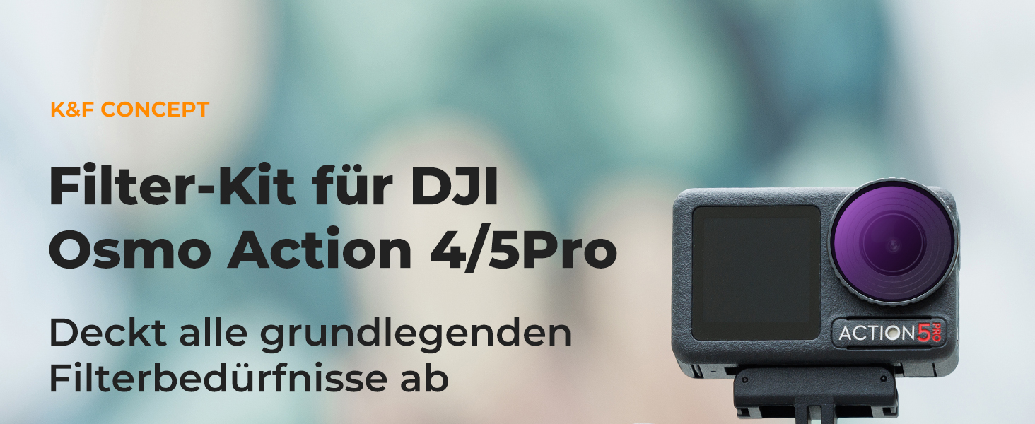 Фільтри K&F Concept ND/CPL для DJI Osmo Action 4/5 PRO: набір 4 шт (CPL, ND8, ND16, ND32)