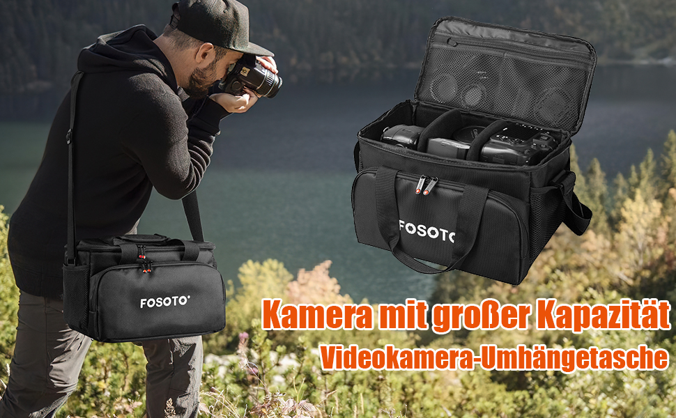 Сумка для камери FOSOTO DSLR XL: для Canon, Nikon, Sony, Panasonic