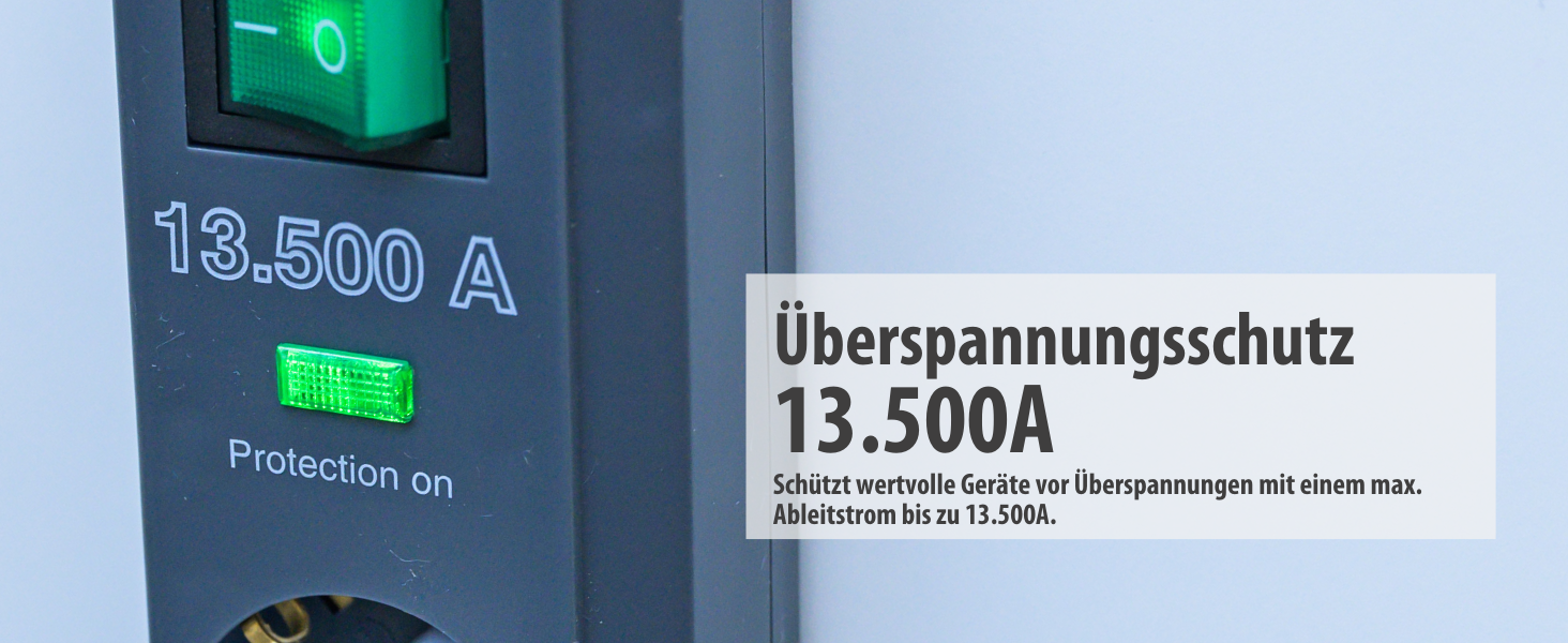 Многорозеткова мережева панель Brennenstuhl 6-фазна з захистом від перенапруги та 1,5м кабелем (Eco-Line з вимикачем та підвищеним захистом від дотику), антрацит