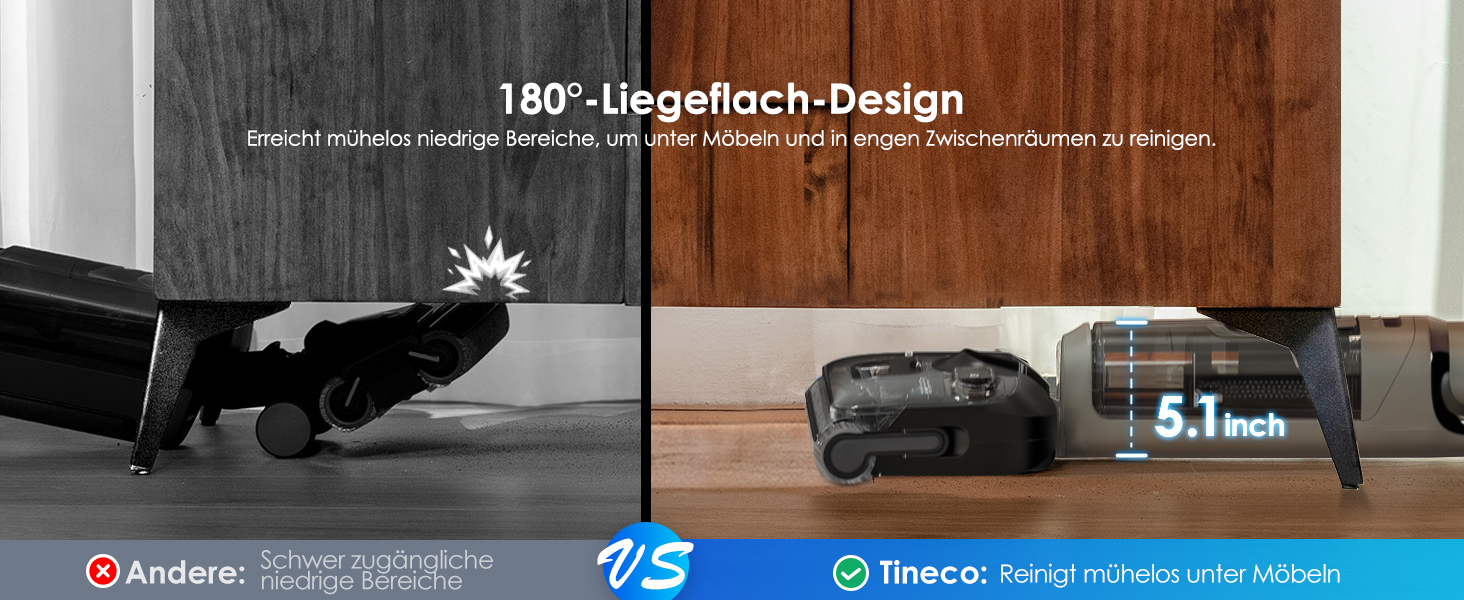 Вертикальний миючий пилосос Tineco Floor One S6 Stretch з функцією самоочищення