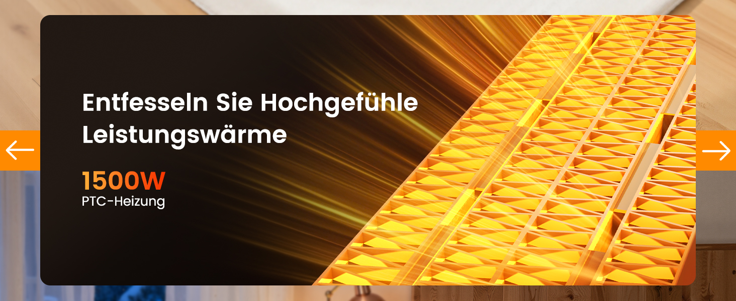 Електричний обігрівач PTC 2000W з керамічним нагрівачем, тихий, з термостатом та пультом керування, ECO режим, 70° осциляція, 12h таймер, захист від перегріву та перекидання, чорний, 1 шт.