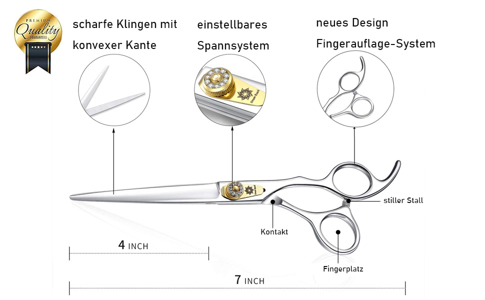 Професійна ножиця для грумінгу собак Dream Reach, 7 дюймів, пряма, з нержавіючої сталі 440C, для собак та котів