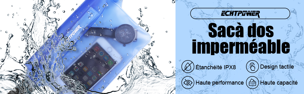 Накидка для шиї ECHTPower WPD-wasserdicht - водонепроникна, унісекс, блакитна та прозора