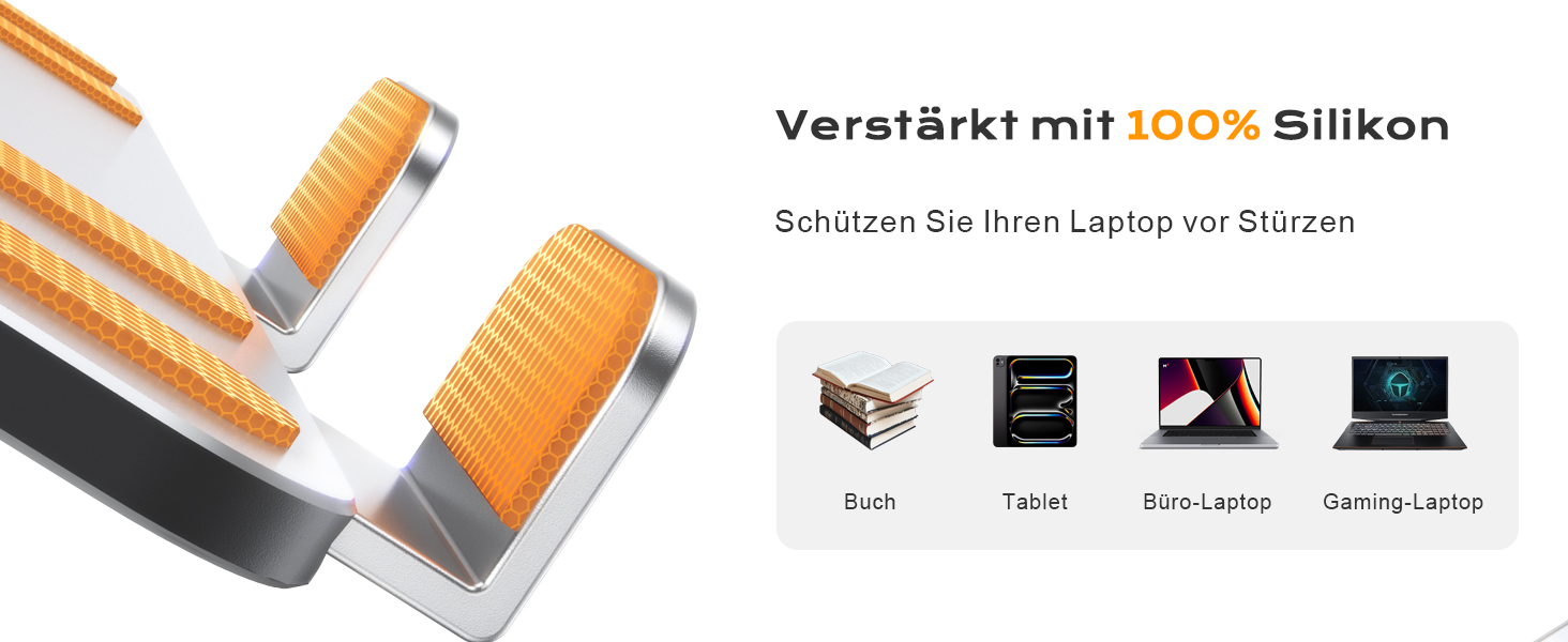 Регульована підставка для ноутбука 360° - ергономічна, до 16 дюймів, сумісна з MacBook Air/Pro
