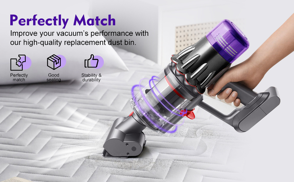 Контейнер для пилу сумісний з Dyson V12 Slim, V12 Detect Slim, V10 Digital Slim, SV18, SV20. Замінна частина для пилососа Dyson, артикул 965272-01