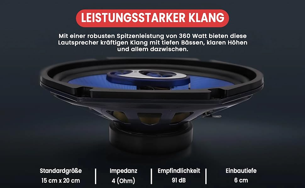 Автоакустика Pyle 6x9 дюймів 400Вт, 4-смугові динаміки з ASV котушкою, середньочастотником, твітером та п'єзо високочастотником, комплект для встановлення
