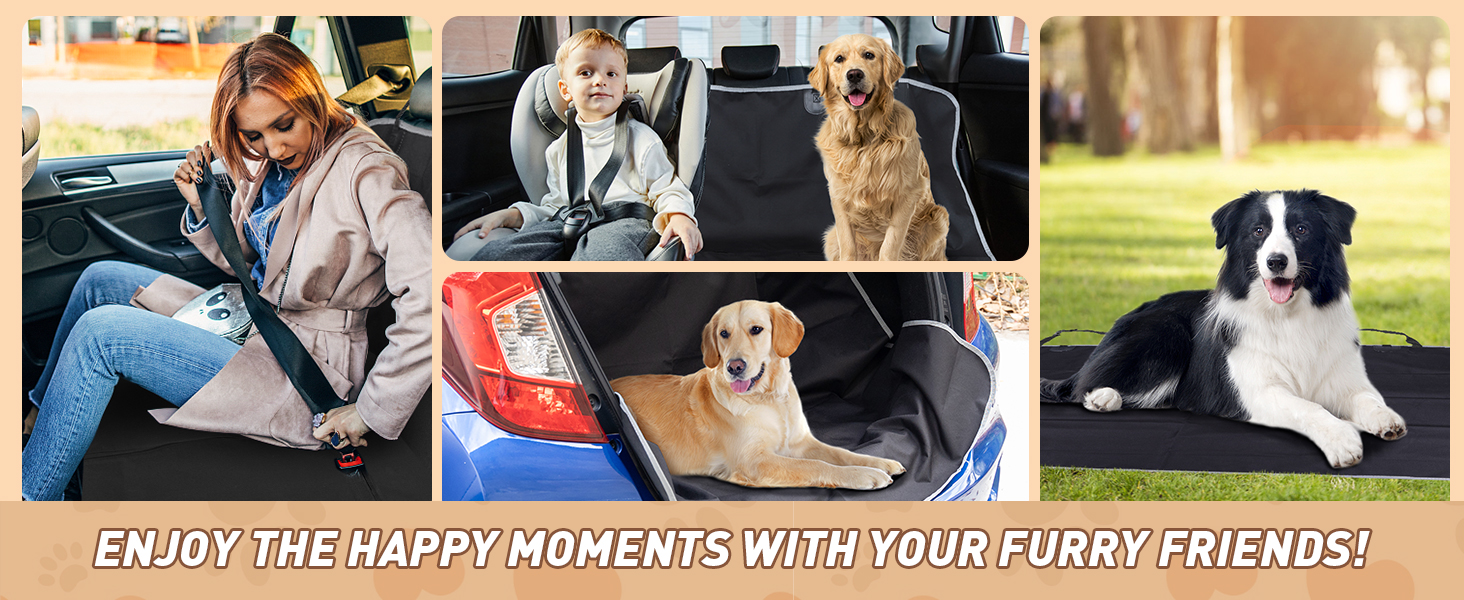 Чохли на сидіння для собак Nobleza, універсальні, чорні, 140x110 см, Oxford, водонепроникні, зносостійкі