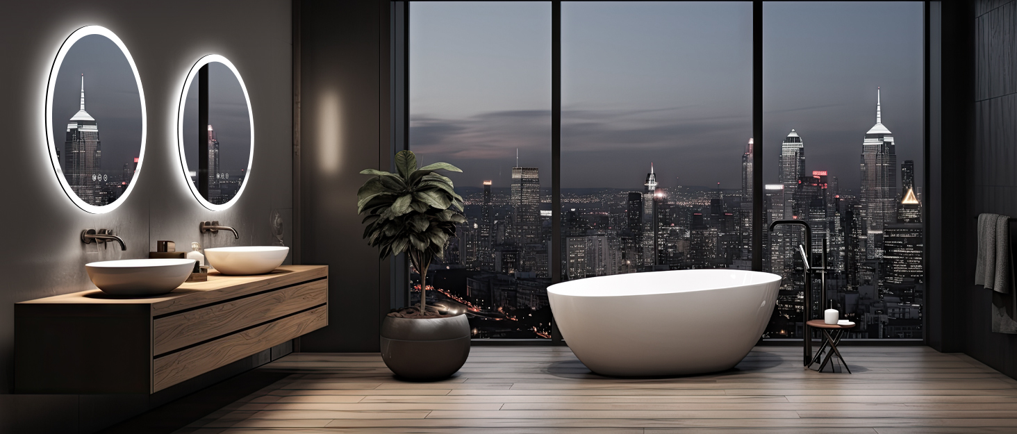 Дзеркало для ванної кімнати з підсвічуванням 70 см, LED дзеркало з підсвічуванням, 3 кольори світла, антизапарник, регульована яскравість, сенсорне управління, функція пам'яті, кругле, водонепроникне IP44, 70x70 см