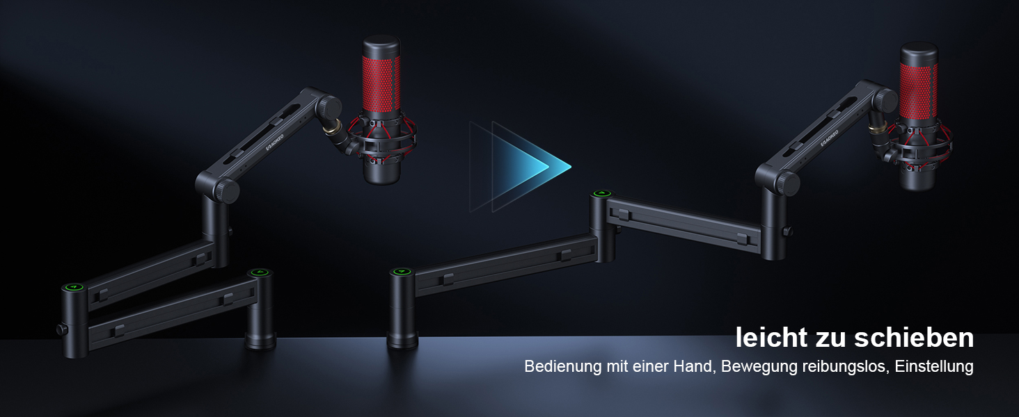 Кріплення для мікрофона Aokeo AK-58i – низькопрофільний тримач для HyperX QuadCast, Elgato Wave, Shure SM7B, Blue Yeti, Blue Snowball