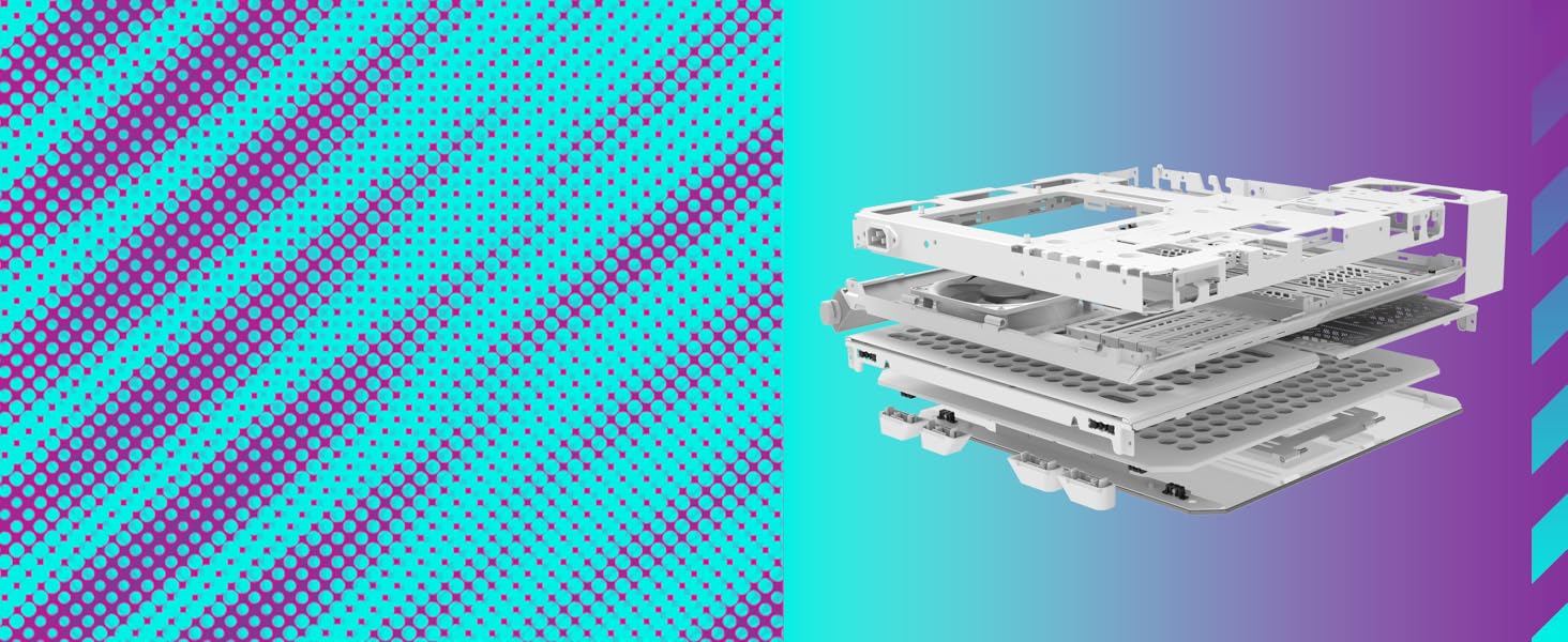 Корпус для ПК Cooler Master Qube 500 Flatpack Mintgrün Macaron Edition: ATX, підтримка EATX, 120 мм вентилятор, вертикальний кріплення відеокарти, радіатори 280 мм