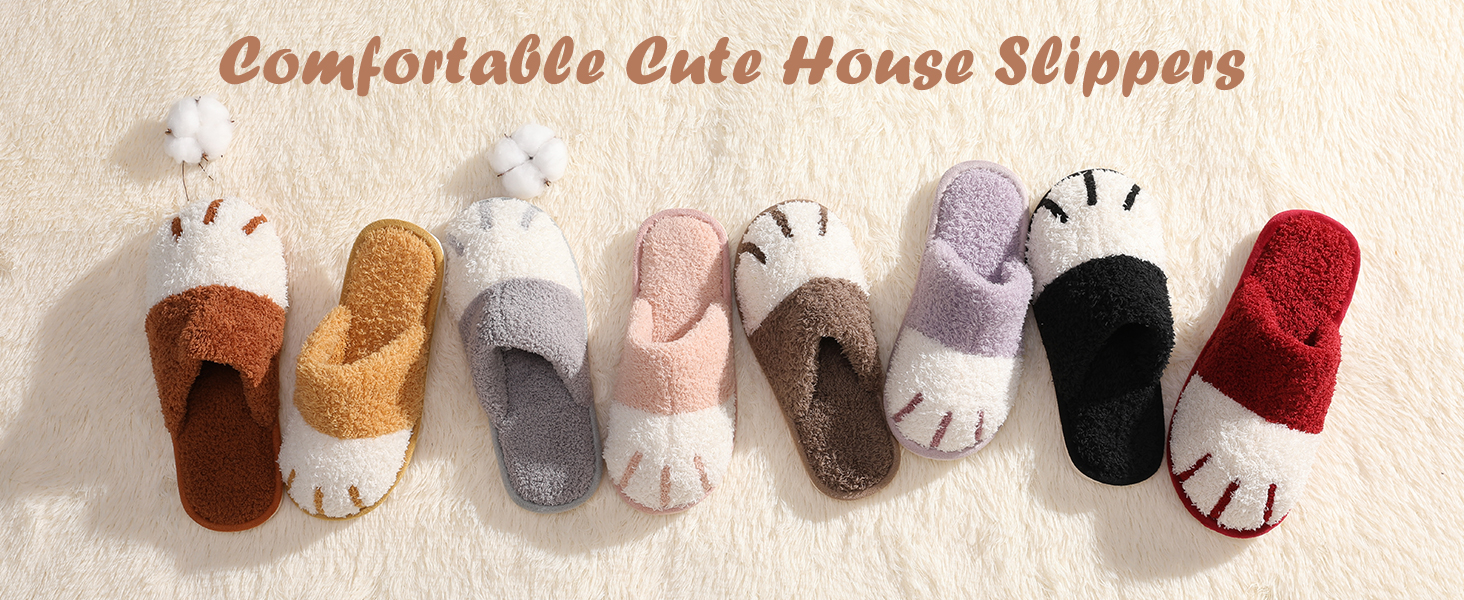 Чорні домашні тапочки MAXTOP з м'якого плюшу у вигляді кігтика кота з пам'ятівою піною, жіночі, 38/39 EU