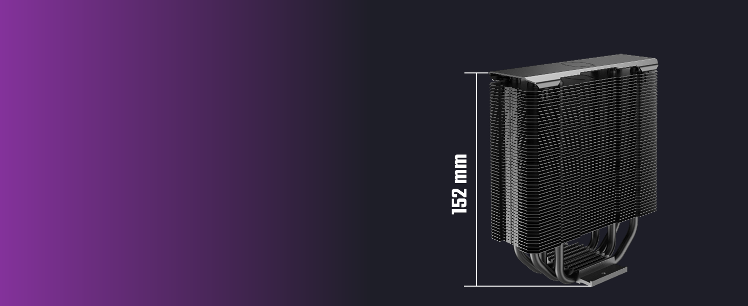 Cooler Master Hyper 212 Black - кулер для CPU з RGB підсвічуванням, LGA1700 & AM5, чорний, з 4 heatpipes