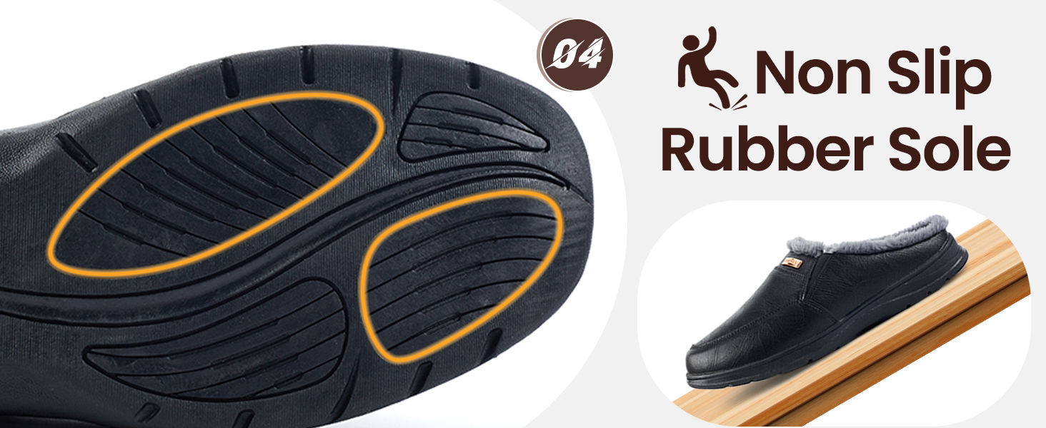 Чоловічі халапи шкіряні зимові теплі з плюшевою підкладкою, чорні, 40 EU