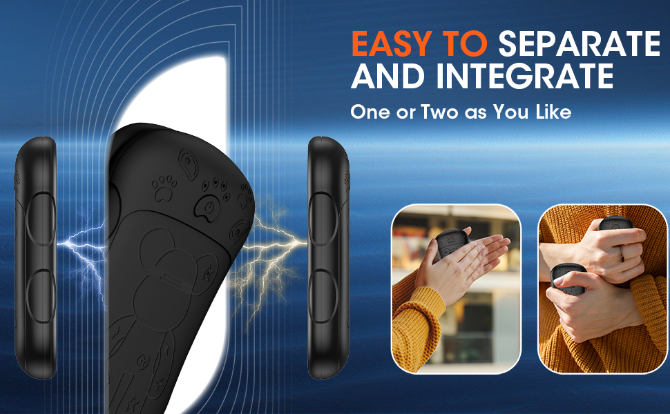 Електричні нагрівачі для рук 2 шт. 6000 mAh, перезаряджувані, для кемпінгу, на відкритому повітрі, подарунок для чоловіків, жінок, дітей, помаранчевий