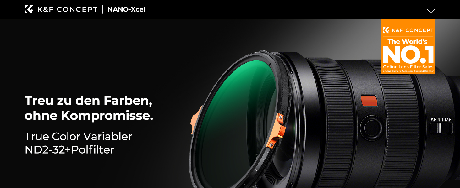 Фільтр K&F Concept Nano-X True Color 58mm 2-в-1 (Поляризаційний & ND2-ND32)