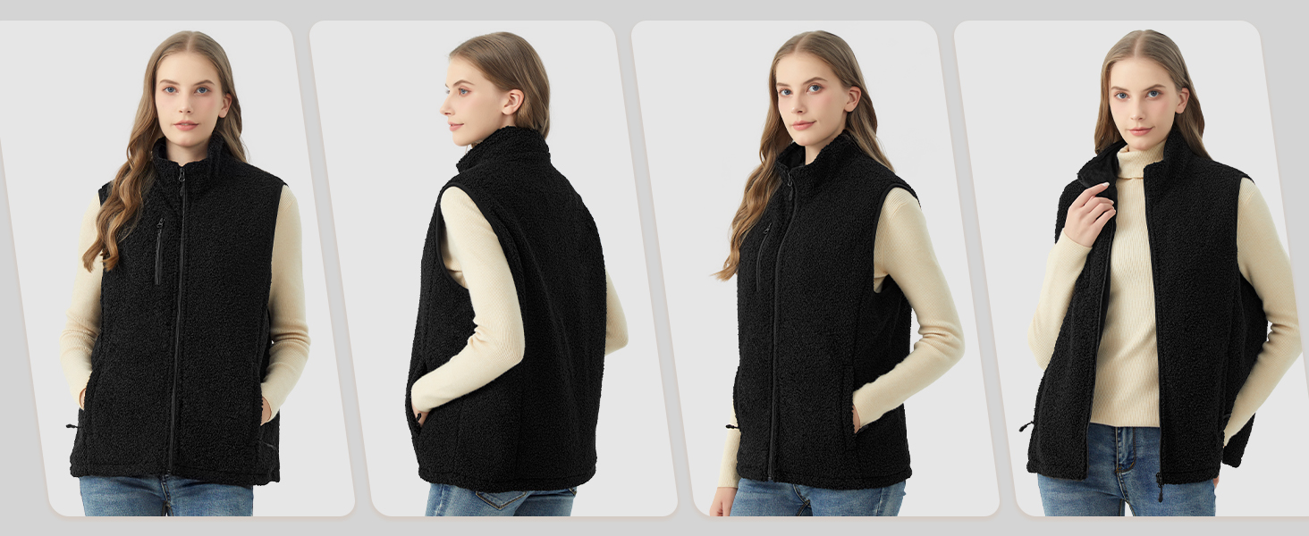 Обогреваемая жилетка для женщин и мужчин с Powerbank 18400mAh, флисовая жилетка с аккумулятором, 10 зон обогрева, теплая флисова жилетка для велоспорту, активного отдыха, черная XXL