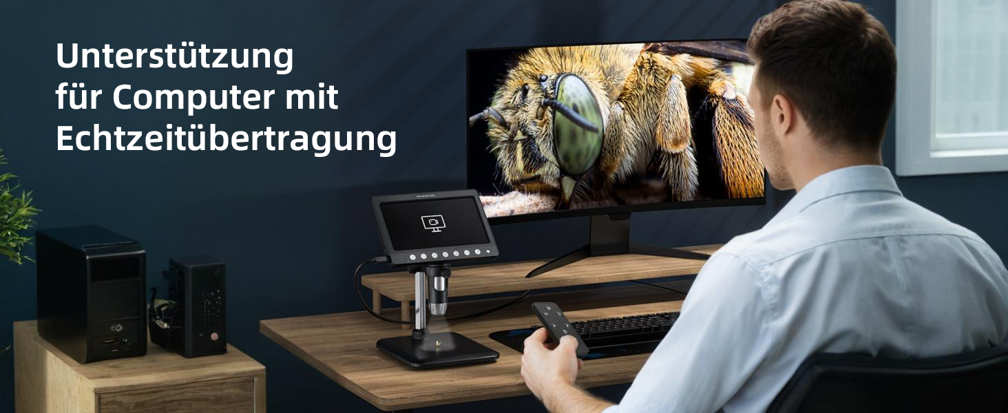 Цифровий мікроскоп Ashfly LCD 500x з дисплеєм 4.3