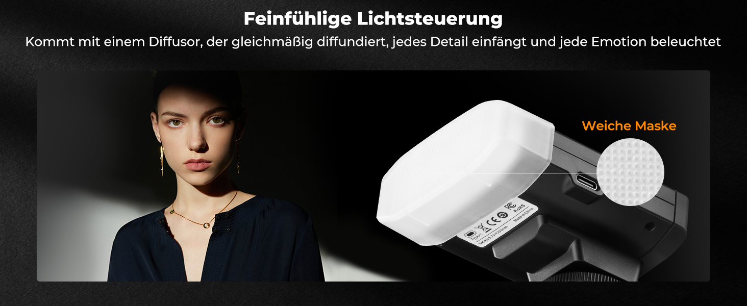 K&F CONCEPT GN12 Mini Flash - Світловий спалах для камери, 2000mAh, 8 режимів, сумісний з Nikon, Canon, Fuji, Panasonic