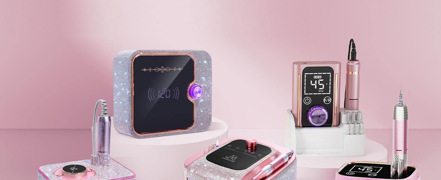 Професійний набір для манікюру 2-в-1: фрезер та UV-лампа, 45000 RPM, для дому та салонів