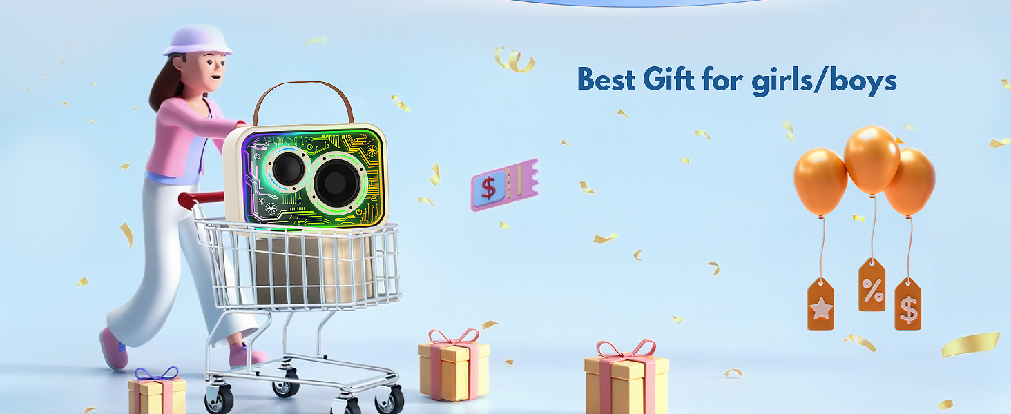 Караоке машина JYX з 2 бездротовими мікрофонами, портативна Bluetooth колонка для дорослих та дітей, PA система, підтримка TF картки/USB, AUX вхід, TWS для вечірок (D30)