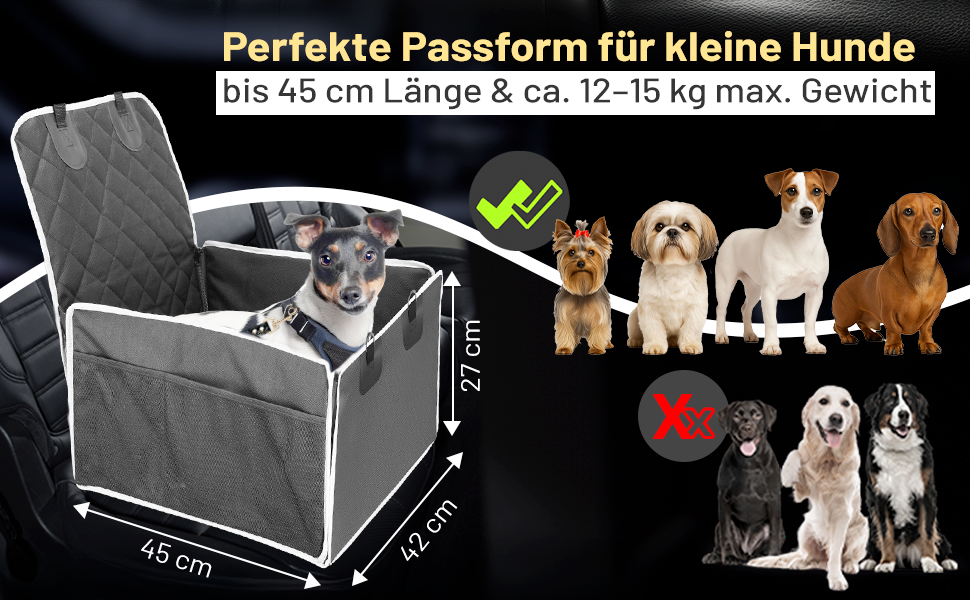 Автомобільний лежак для собак: безпечний, водовідштовхувальний, з посиленими стінками, сертифікований TÜV