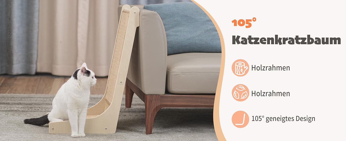 PETKARAY Драбина-крізь-крізь для котів, L-подібна, 68 см, сиза, з котячою м'ятою та іграшкою мишкою