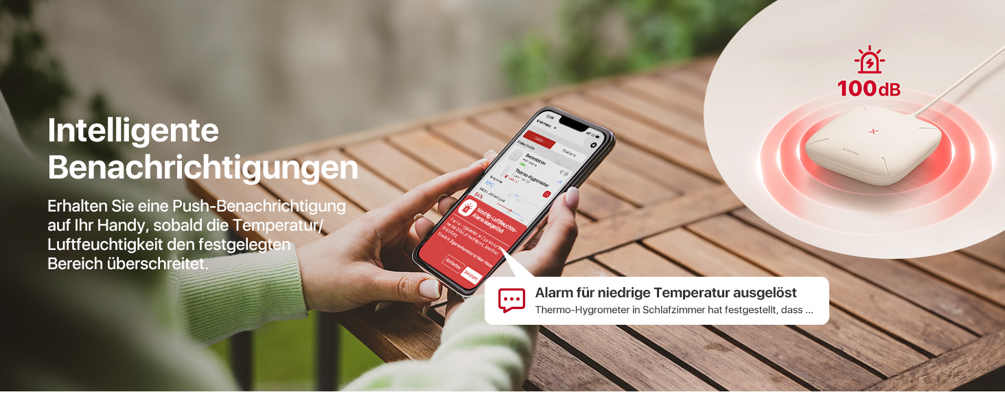 Wi-Fi гігрометр-термометр X-Sense SBS50 для дому, контроль температури і вологості через додаток, 4 сенсори, база, сумісний з Alexa, передача даних, до 500 м
