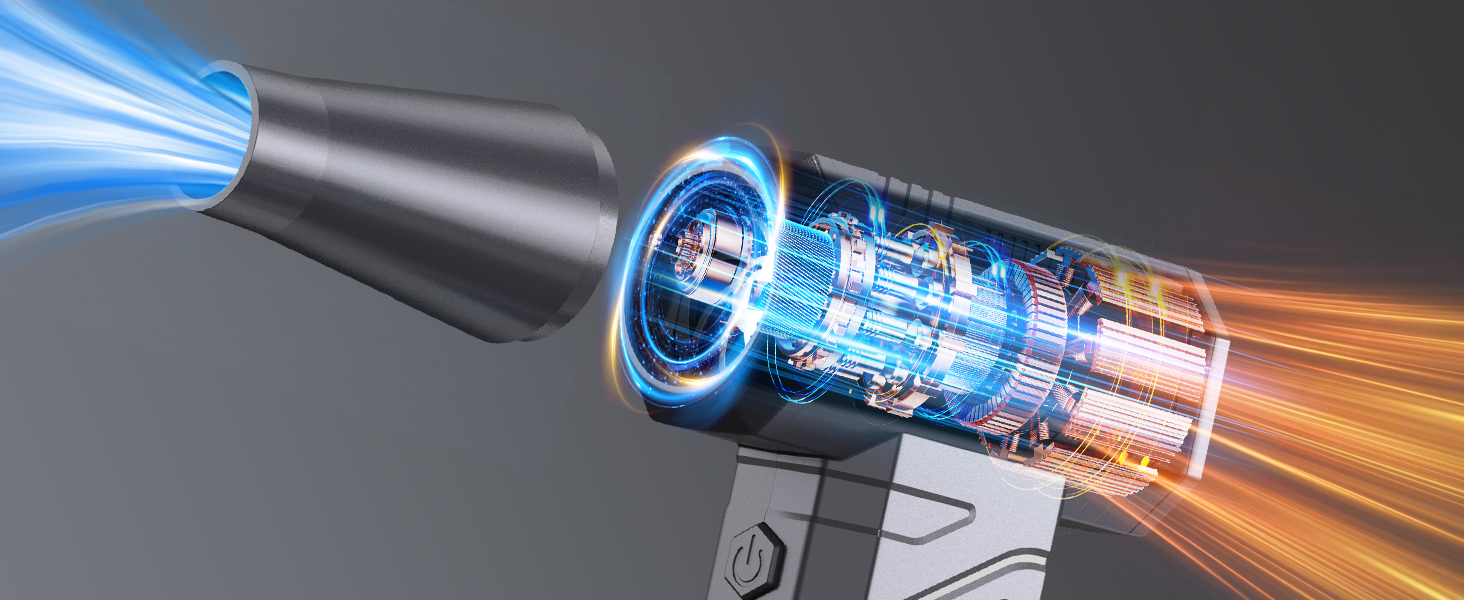 Електричний повітряний пилосос для чищення ПК - Air Duster 200000 RPM, 4-ступенева регулювання, акумуляторний міні-фен, для клавіатури, дому, авто