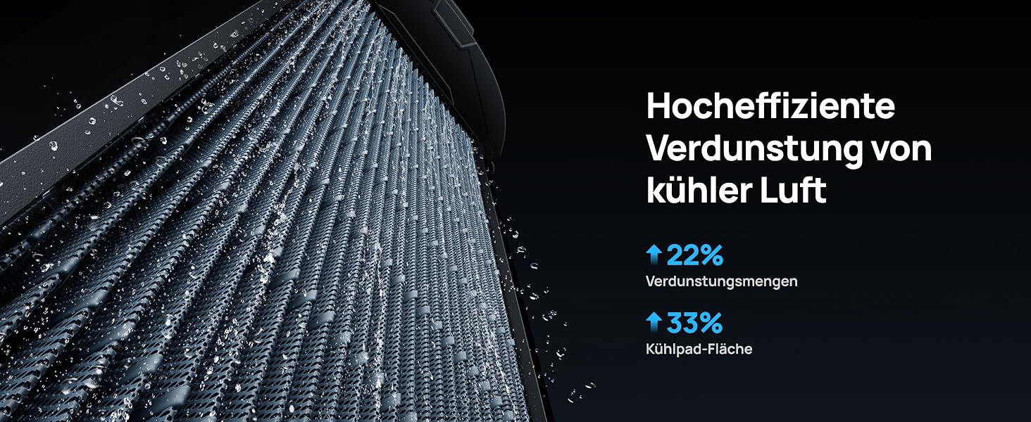 Охолоджувач повітря Dreo з водяним охолодженням, 40 дюймів, 80° поворот, 3 режими, 4 швидкості, білий, з пульт
