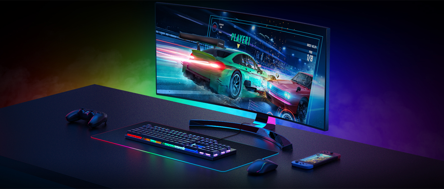 Механічна ігрова клавіатура RisoPhy, RGB, 104 клавіші, ультратонке підсвічування LED, провідне USB підключення, блакитний перемикач, чорний колір