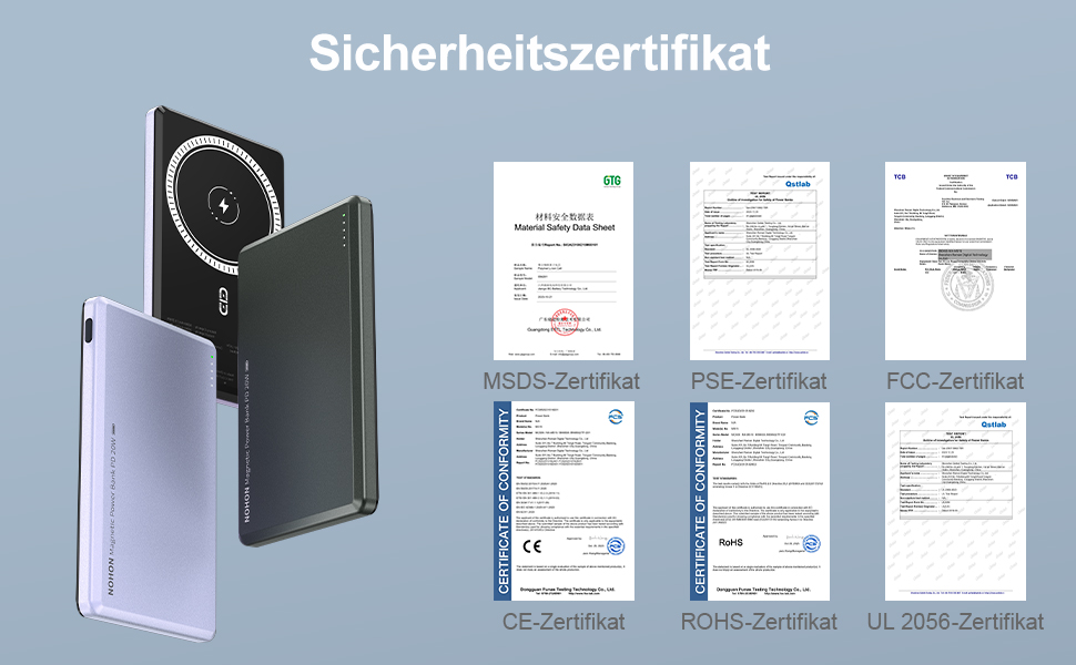 Power Bank NOHON MagSafe: 5000 mAh, Бездротова зарядка, PD 20W, для iPhone 16/15/14/13/12, Ultra Slim, Type-C