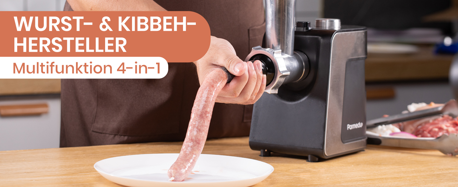 Електрична м'ясоподрібнювач, овочерізка та тертя для сиру Parmedu з 12 насадками