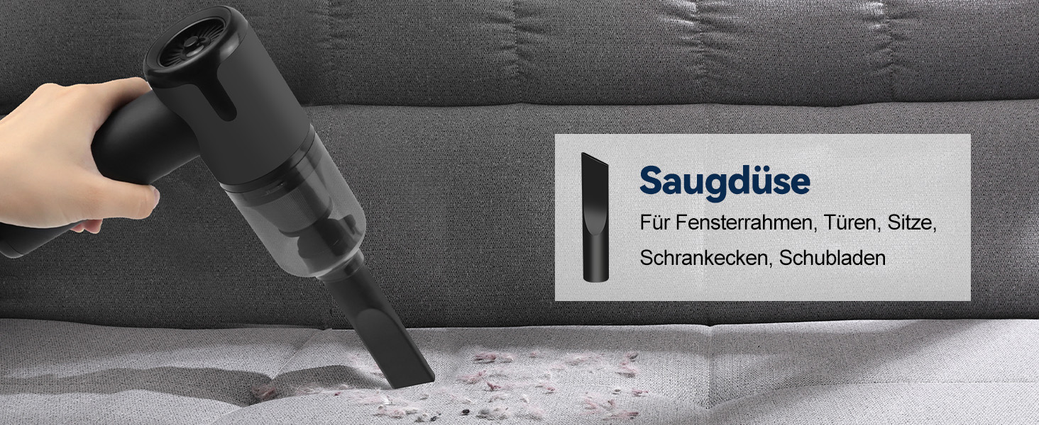 Акумуляторний пилосос AGARLE для авто, ручний міні-пилосос, багатофункціональний з насадкою, для видалення шерсті тварин, потужність 6000 Па