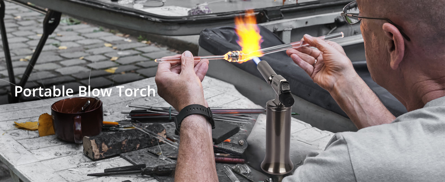 Професійний газовий пальник Sondiko SW-801 Pro для паяння та зварювання, з регулюванням полум'я та вітростійкістю (без бутану)