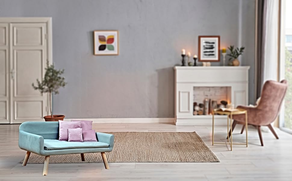 Софа для собак Rohrschneider Chicago | Миється, для собак маленьких та середніх порід | Макс. вага 50 кг | Зручна, Made in EU | 103x57x50 см | Сумка для відходів (Блакитна)