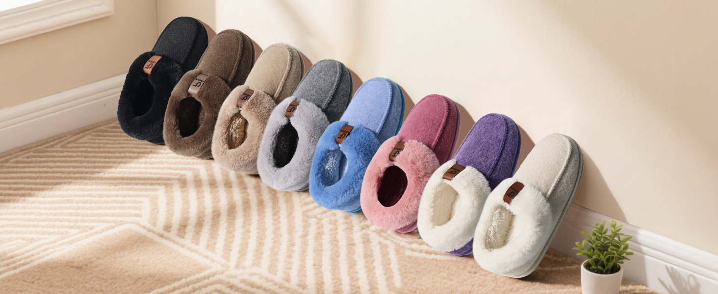 COFACE жіночі домашні тапочки з пом'якшувачем, закриті, зимові, теплі, пухнасті, з фетру, з підкладкою з хутра, нековзні, для дому, фетрові тапочки, розмір 39 EU, бежеві