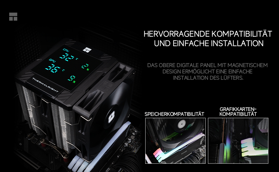 TR Peerless Assassin 120 Black - Кулер для CPU з 6 тепловими трубками, AM4/AM5, Intel LGA1700/1851/1150/1151/1200