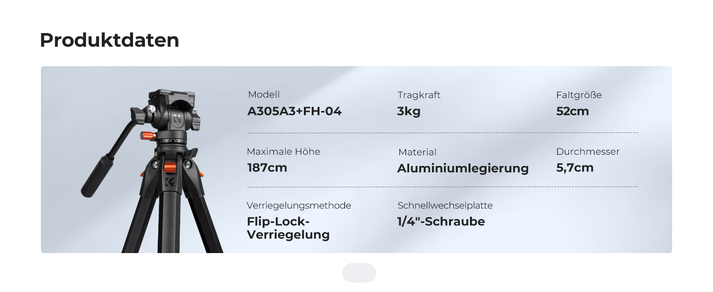 Штатив для камери K&F Concept з гідравлічною головою, алюмінієвий компактний штатив для DSLR, відеоштатив 187 см з тримачем для смартфона та планшета