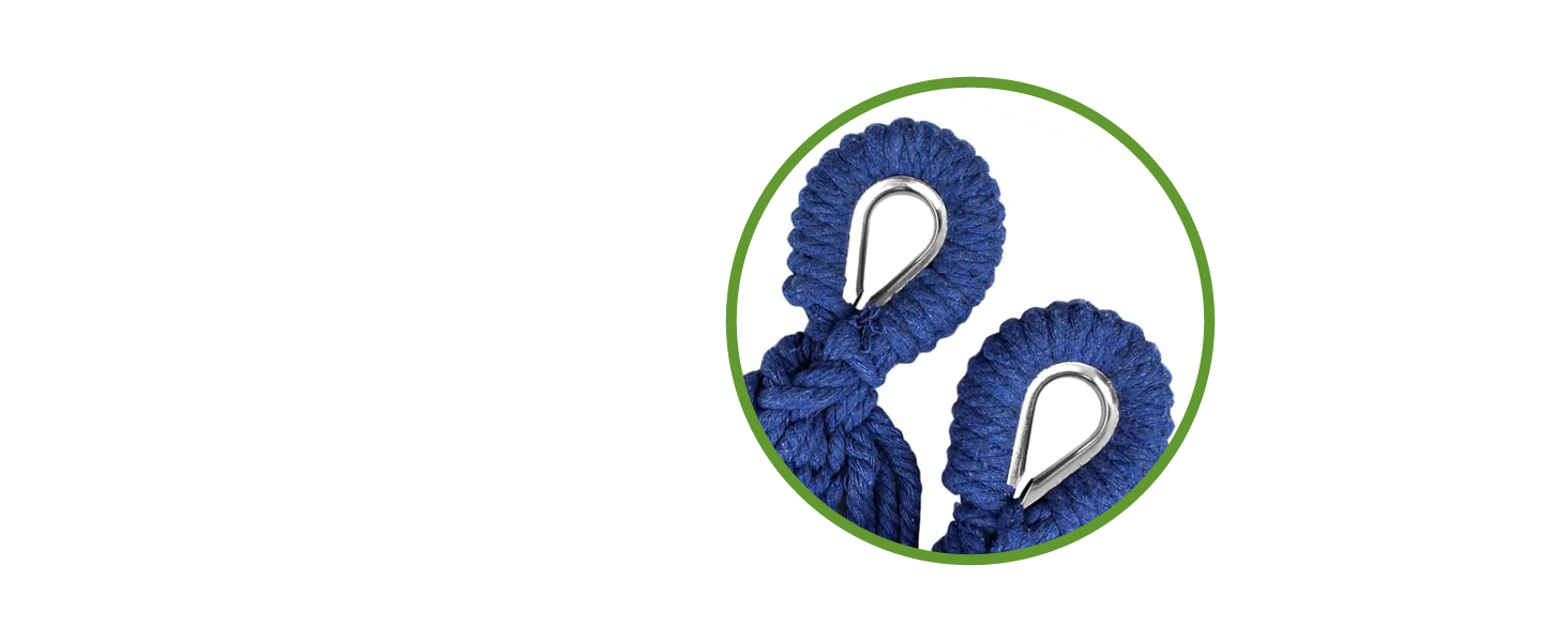 Гамак KRUMAD 260 см, до 250 кг, вологостійкий, бавовна-поліестер, для саду, балкону, кемпінгу, з дерев'яними розпірками та сумкою (блакитно-білий, без каркасу)